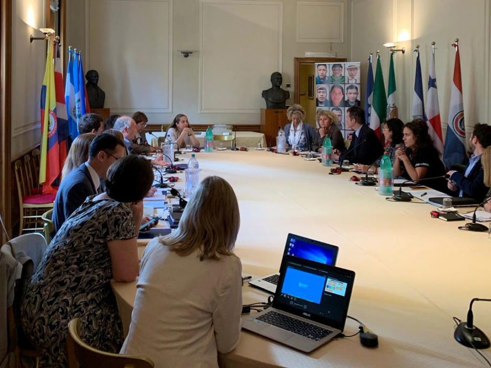fotografía de la visita de la delegación de la ANEP de Uruguay al Ministerio de Educación de Italia