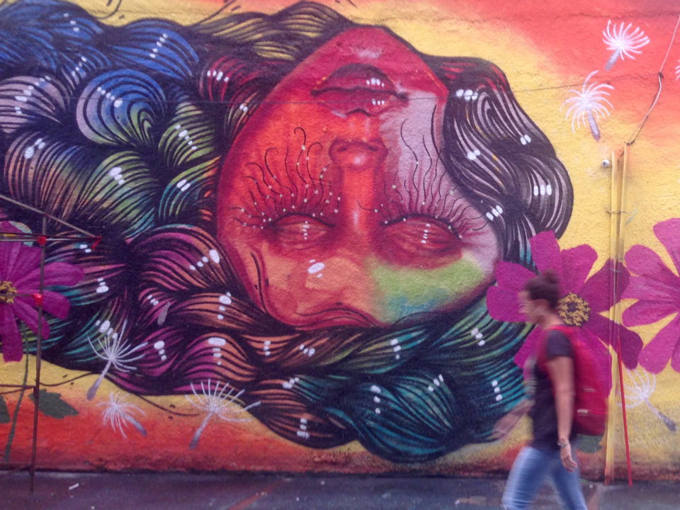 Fotografia de arte mural en Río de Janeiro realizada por Borja Díaz, de EUROsociAL+