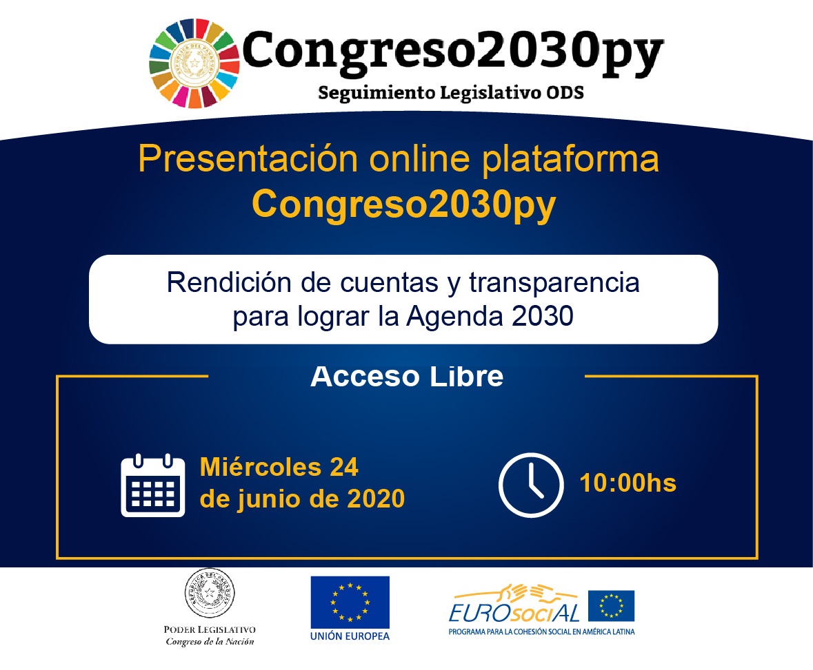 Launch Of Paraguay S Congress30 Platform For Legislative Monitoring Of The Sustainable Development Goals Eurosocial