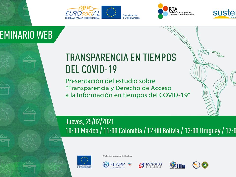 Seminario web "Transparencia en tiempos del COVID-19"