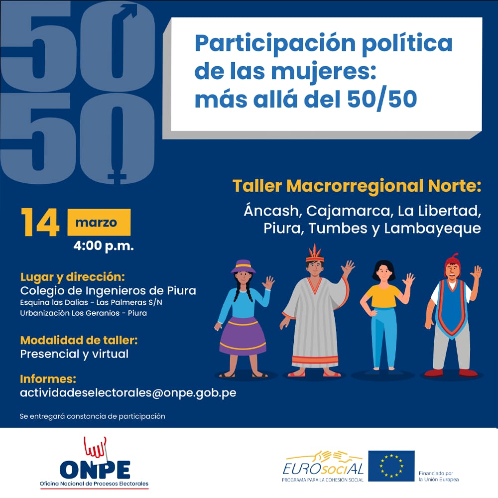 Taller macrorregional norte por la construcción de una cultura de democracia paritaria en Perú