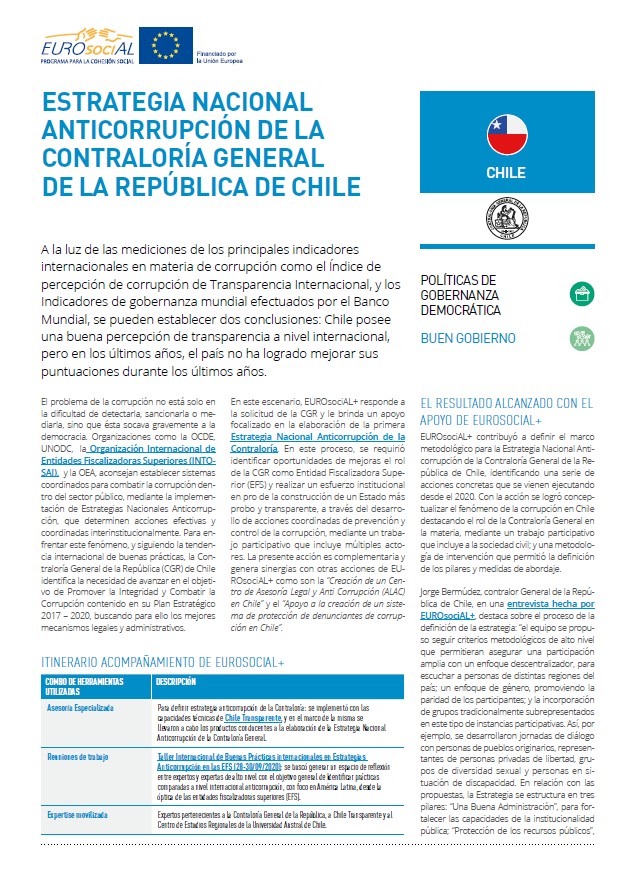 National anti-corruption strategy of the Contraloria General of the Republic of Chile